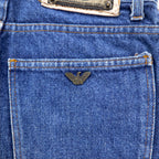ARMANI JEANS Made in Italy 90s Tapered Denim Pants S Indigo Blue