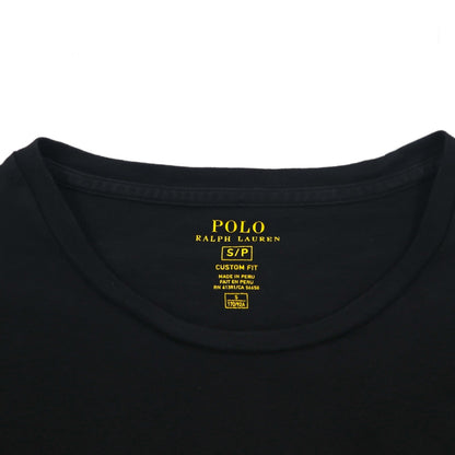 POLO RALPH LAUREN T-shirt, S, black, cotton, LAS VEGAS print, made in Peru