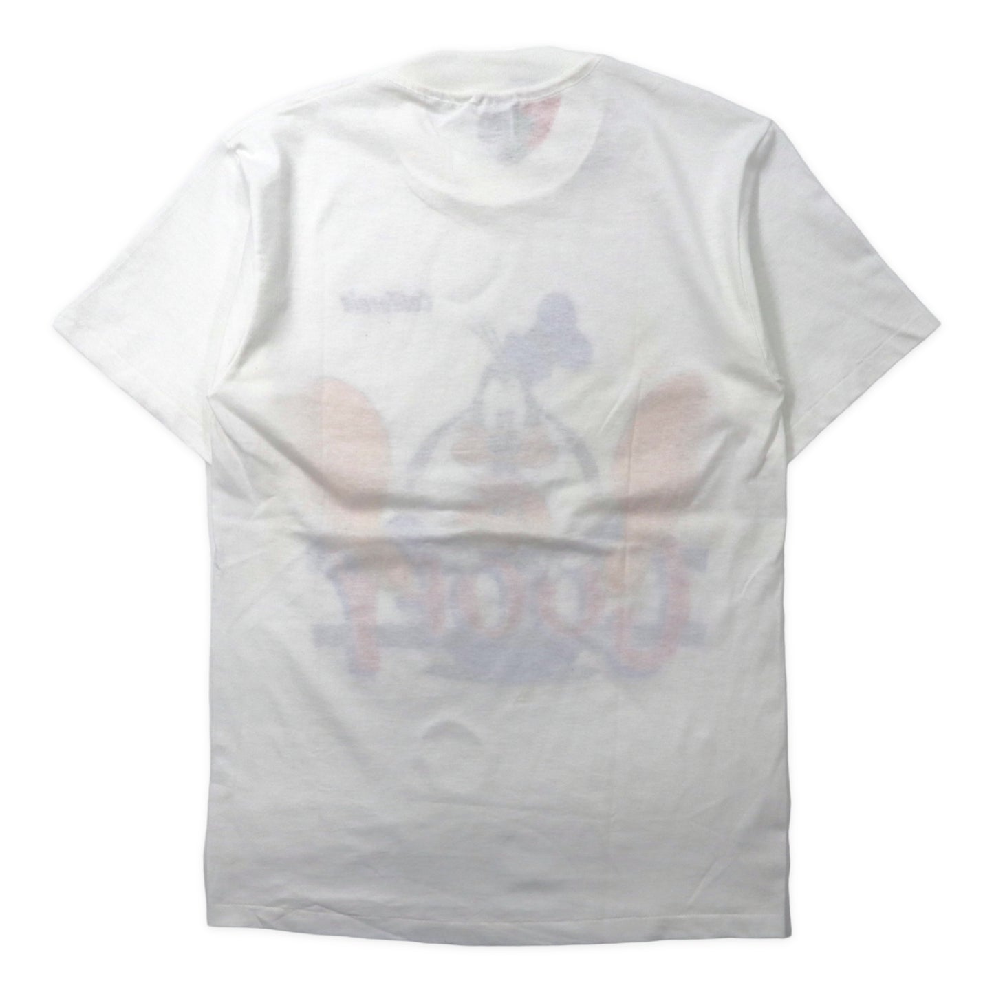 USA製 90年代 MICKEY UNLIMITED キャラクター プリントTシャツ M ホワイト コットン anvilボディ GOOFY グーフィー 未使用品