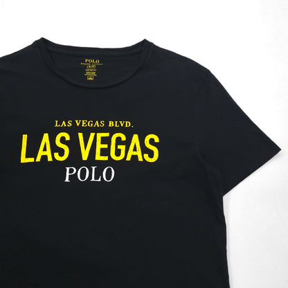 POLO RALPH LAUREN T-shirt, S, black, cotton, LAS VEGAS print, made in Peru