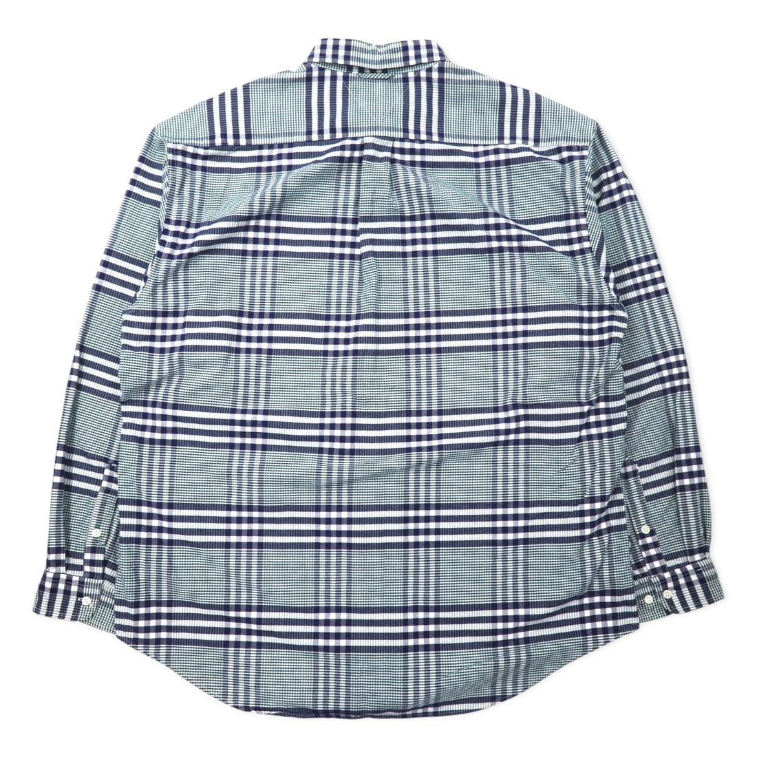 TOMMY HILFIGER 90s Button-down Shirt, XL, Navy, Check, Cotton, One-Point Logo Embroidery, Big Size