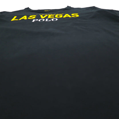 POLO RALPH LAUREN T-shirt, S, black, cotton, LAS VEGAS print, made in Peru