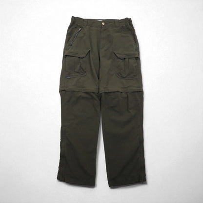 Columbia 2000s 2-Way Convertible Cargo Shorts, Size L, Nylon, TM8248 Titanium