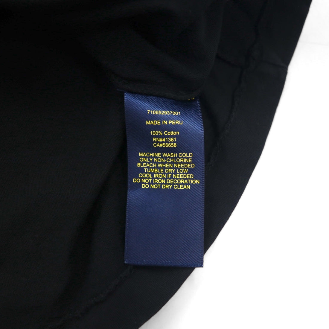 POLO RALPH LAUREN Tシャツ S ブラック コットン LAS VEGAS プリント ペルー製