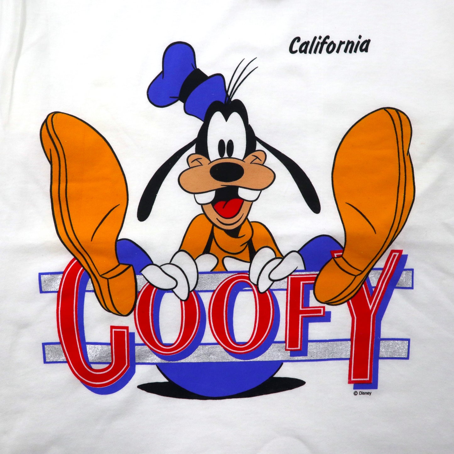 USA製 90年代 MICKEY UNLIMITED キャラクター プリントTシャツ M ホワイト コットン anvilボディ GOOFY グーフィー 未使用品