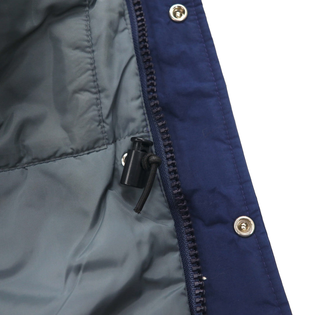 THE NORTH FACE 80s Brown Tag Made in USA GORE-TEX Padded Rain Coat Insulation Jacket, Size L, Navy Nylon Waterproof