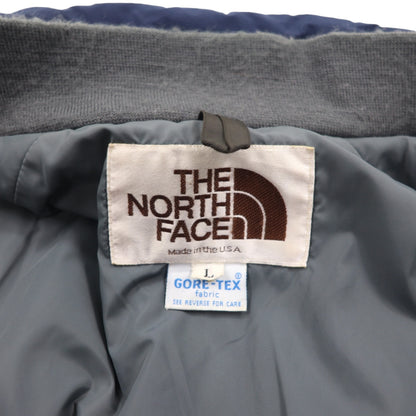 THE NORTH FACE 80年代 茶タグ USA製 ゴアテックス GORE-TEX 中綿 レインコート インサレーションジャケット L ネイビー ナイロン 防水