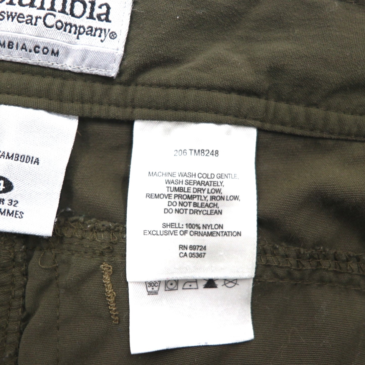 Columbia 2000s 2-Way Convertible Cargo Shorts, Size L, Nylon, TM8248 Titanium