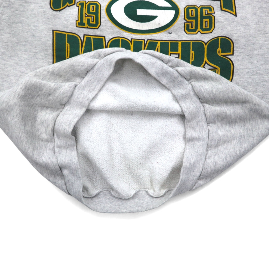 LOGO7 90s USA Made NFL Sweatshirt L Gray GREEN BAY PACKERS Green Bay Packers