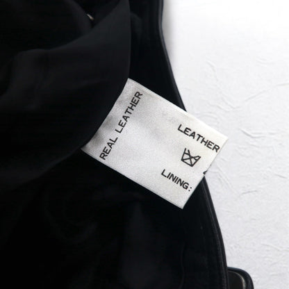 Vintage 90s Leather Skirt U・L・C 90年代 ベルテッド レザースカート S ブラック