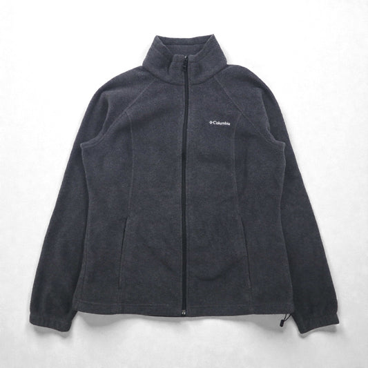 Columbia フルジップ フリースジャケット L グレー ドローコード BENETON SPRINGS WL6439