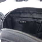 PORTER Waist Bag Body Bag Black Nylon Diamond Pattern Made in Japan