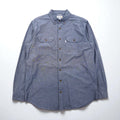 carhartt ボタンダウン シャンブレー ワークシャツ L ブルー FORT L/S CHAMBRAY SHIRT ダブル ポケット S202 RELAXED FIT