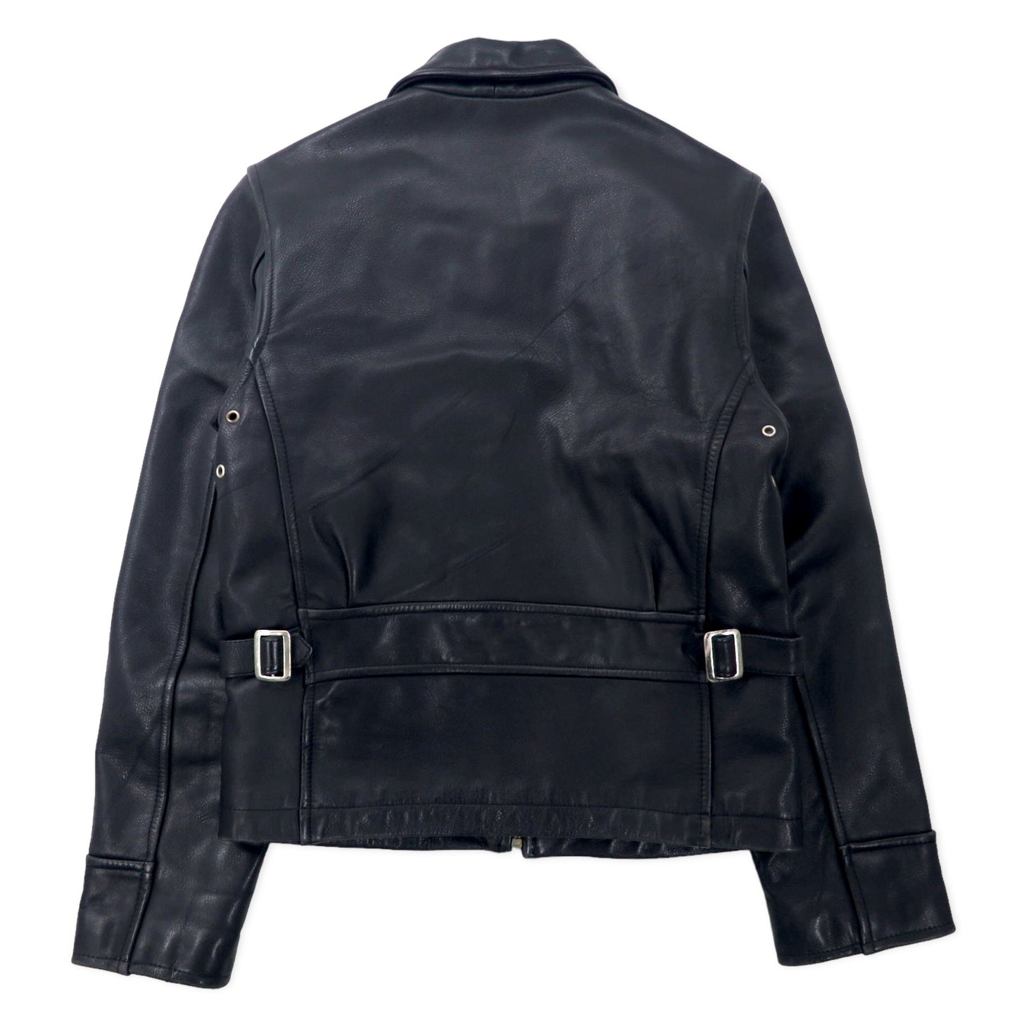 Geleone Single Riders Jacket Leather Jacket M Black Cowhide