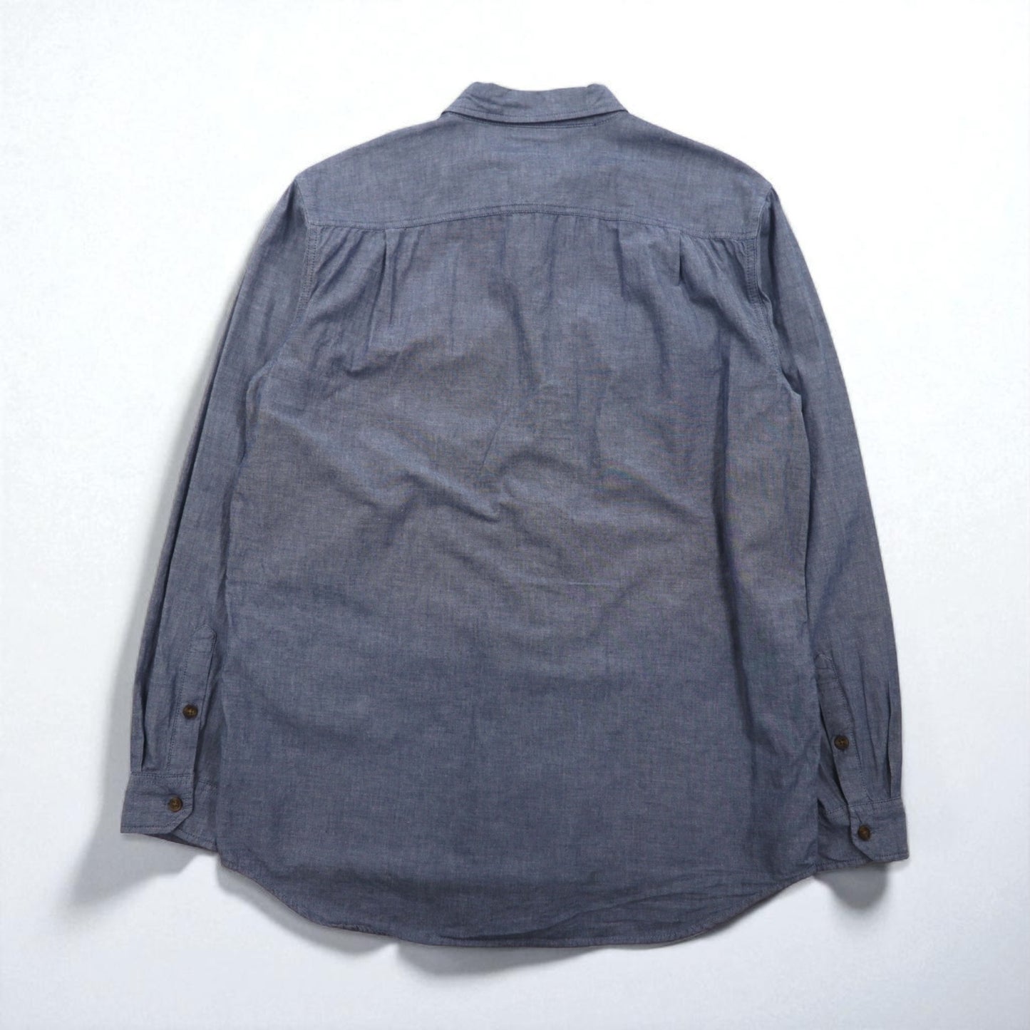 carhartt ボタンダウン シャンブレー ワークシャツ L ブルー FORT L/S CHAMBRAY SHIRT ダブル ポケット S202 RELAXED FIT