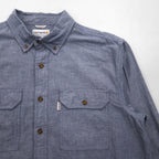 carhartt ボタンダウン シャンブレー ワークシャツ L ブルー FORT L/S CHAMBRAY SHIRT ダブル ポケット S202 RELAXED FIT