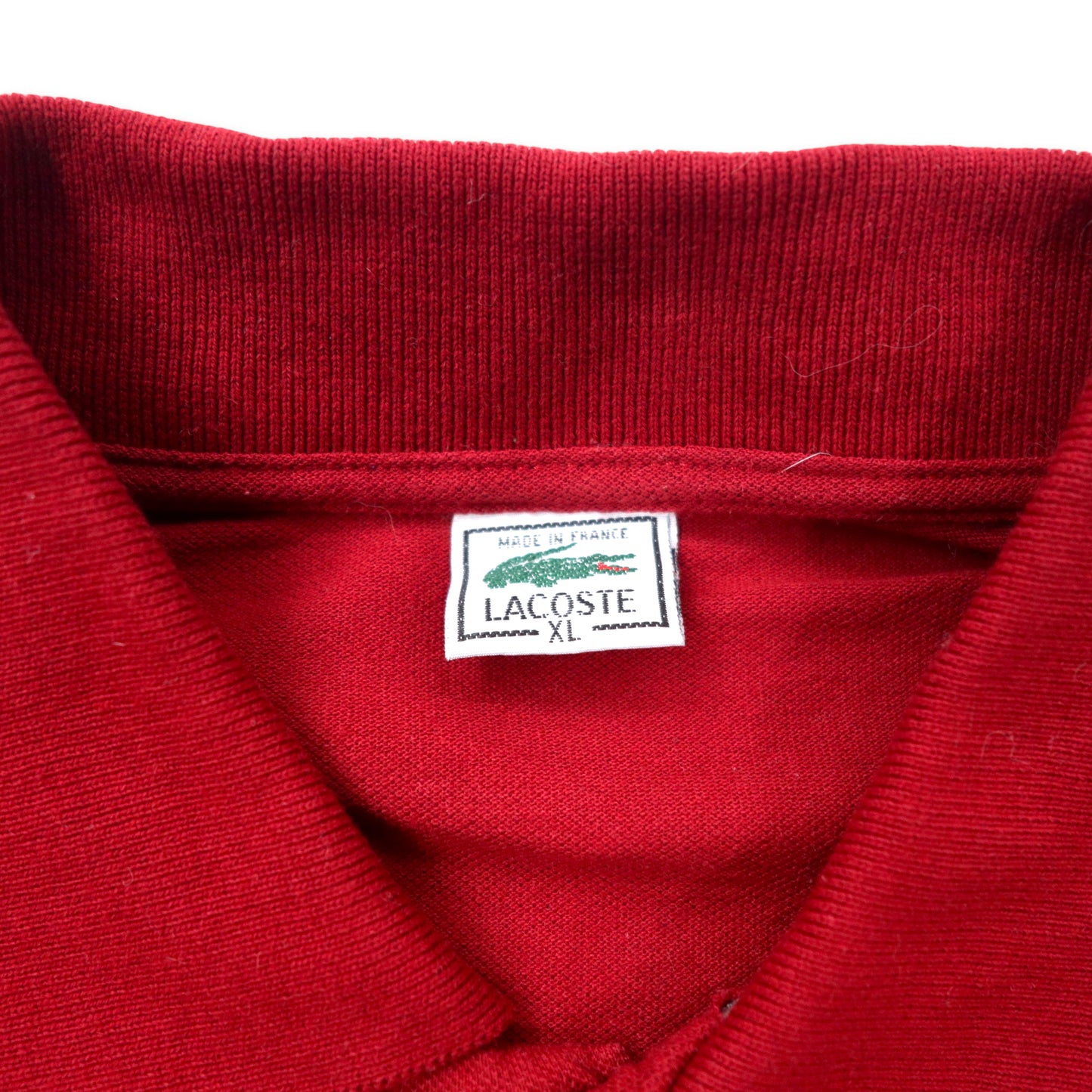 LACOSTE フランス製 80年代 ポロシャツ XL ボルドー コットン ワンポイントロゴ