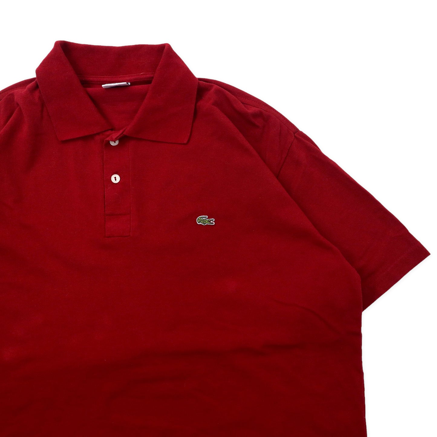 LACOSTE フランス製 80年代 ポロシャツ XL ボルドー コットン ワンポイントロゴ