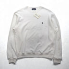 Polo Ralph Lauren 90s Made in USA Sweatshirt L White Small Pony Embroidery Deadstock Unused