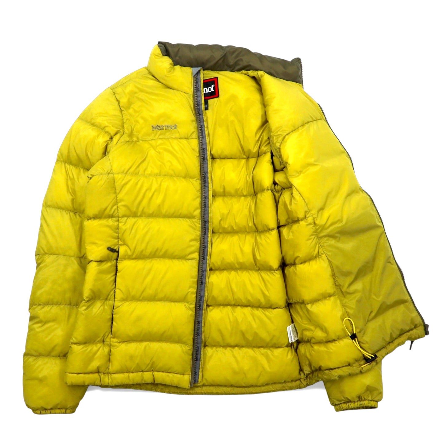 Marmot 830フィルパワー ダウンジャケット L イエロー ナイロン Trans Down Jacket MJD-F3524W