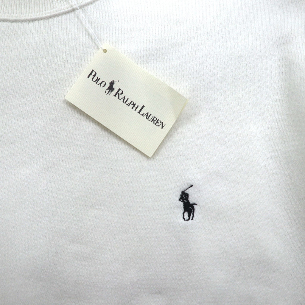 Polo Ralph Lauren 90s Made in USA Sweatshirt L White Small Pony Embroidery Deadstock Unused