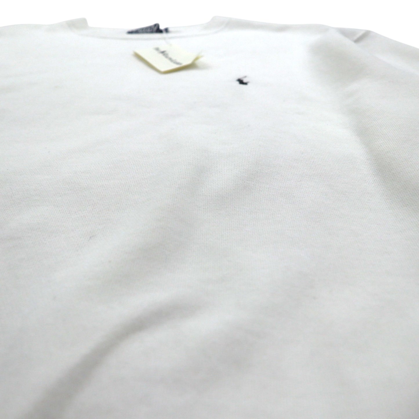 Polo Ralph Lauren 90年代 USA製 スウェット トレーナー L ホワイト スモールポニー刺繡 デッドストック 未使用品