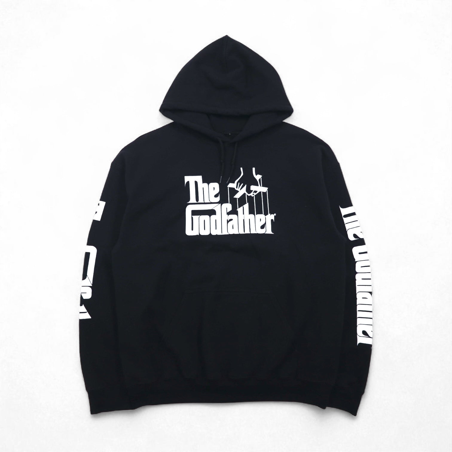 The Godfather Movie Print Pullover Hoodie, Size L, Black, RIPPLE JUNCTION