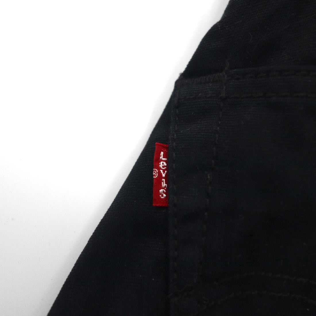 Levi's 00s 702 Denim Pants Jeans M Black 00702-0036 Leather Patch