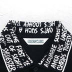 GREEN CLUBS x Warner Bros 90s Long Sleeve Polo Shirt XL Black Pique Looney Tunes Sylvester Cat Made in Japan