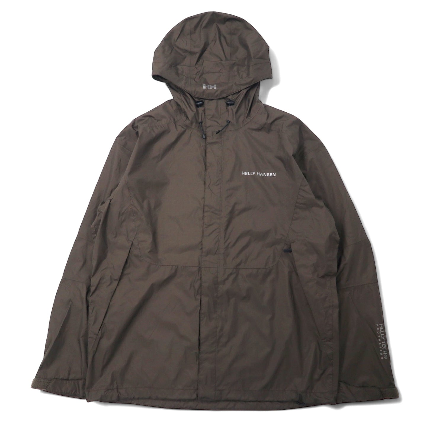 HELLY HANSEN Mountain Hoodie XL Khaki Nylon Waterproof HELLY TECH 