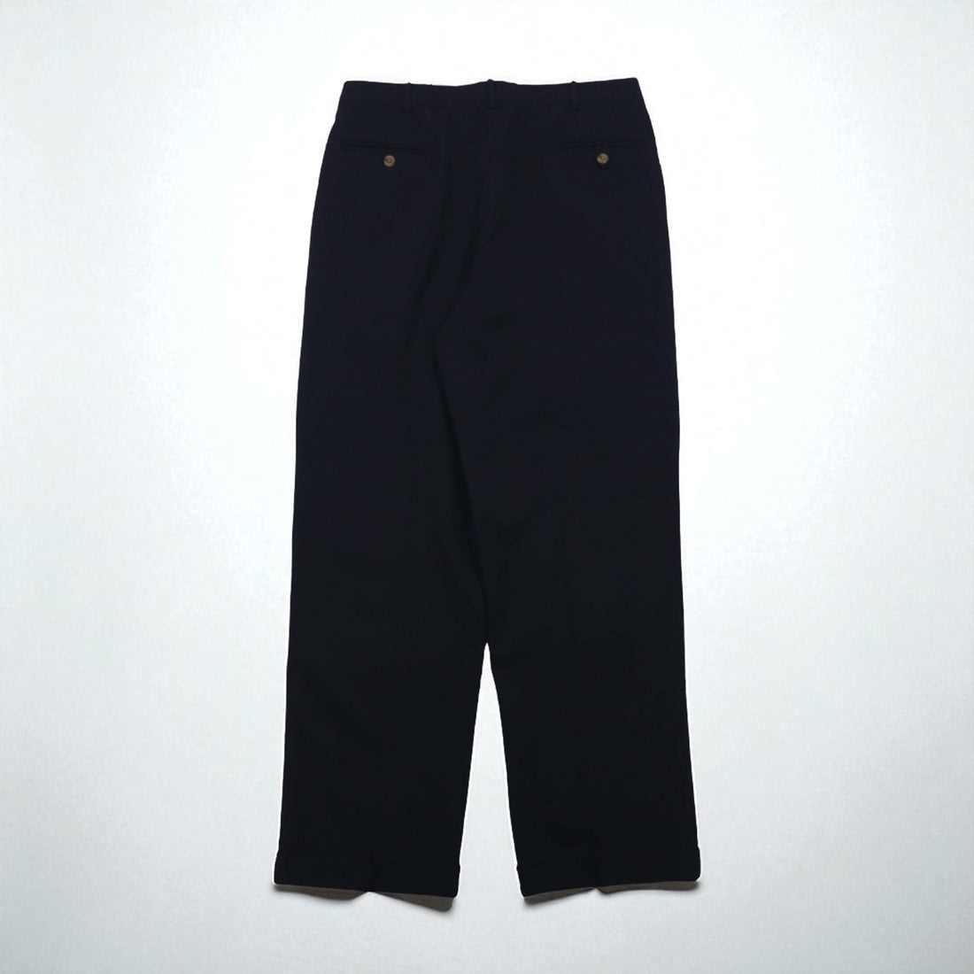 TOMMY HILFIGER 90年代 2タック ワイド スラックスパンツ L ネイビー ウール ギャバジン