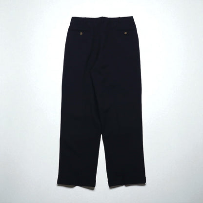 TOMMY HILFIGER 90s 2-pleat wide-leg slacks, size L, navy wool gabardine