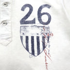Polo by Ralph Lauren ヘンリーネック Tシャツ XL ホワイト 染み込みプリント ナンバリング CUSTOM FIT