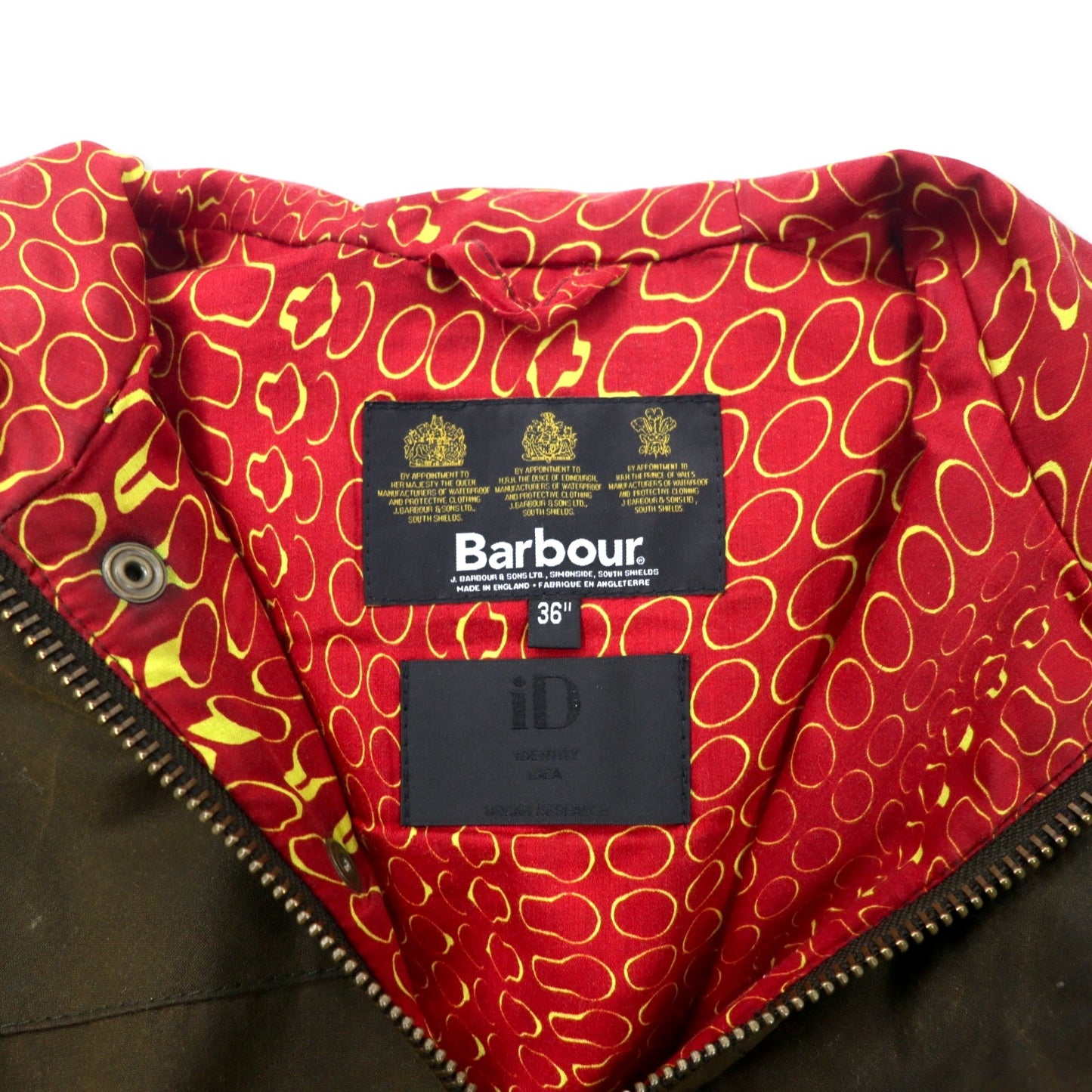 Barbour × ID URBAN RESEARCH × LOWPRO イギリス製 オイルドジャケット フーディー 36 ブラウン コットン ドローコード SLIM FIT DURHAM ダーハム 1102007