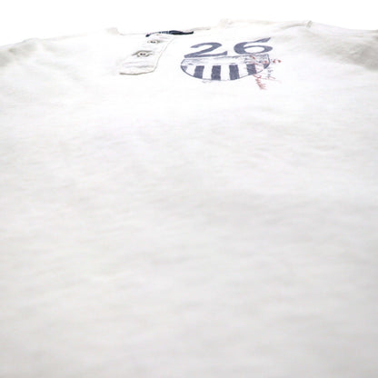 Polo by Ralph Lauren Henley T-shirt, XL, White, Infused Print, Numbering, CUSTOM FIT