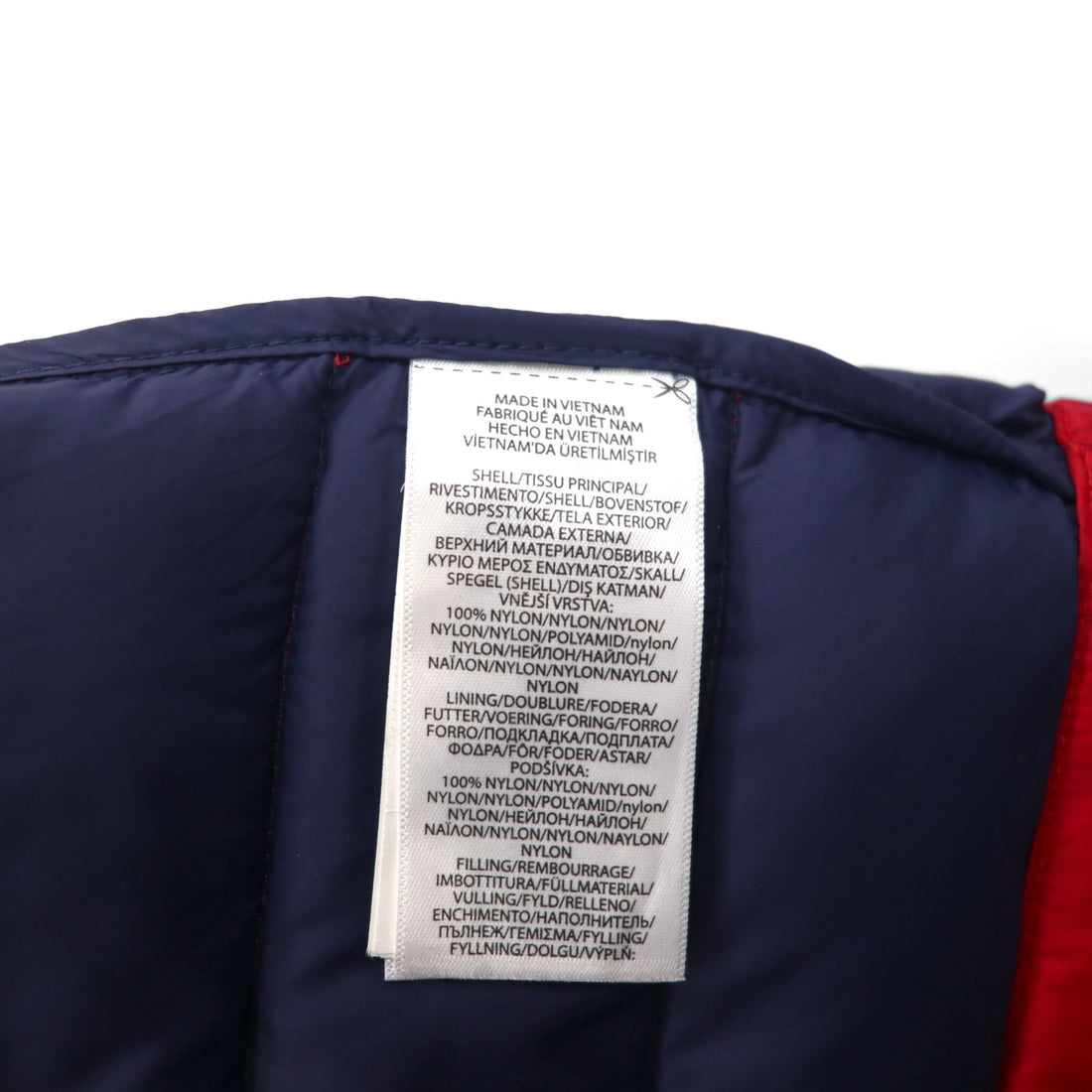 Polo Ralph Lauren Down Jacket L Red Nylon Zip Up Small Pony Embroidery