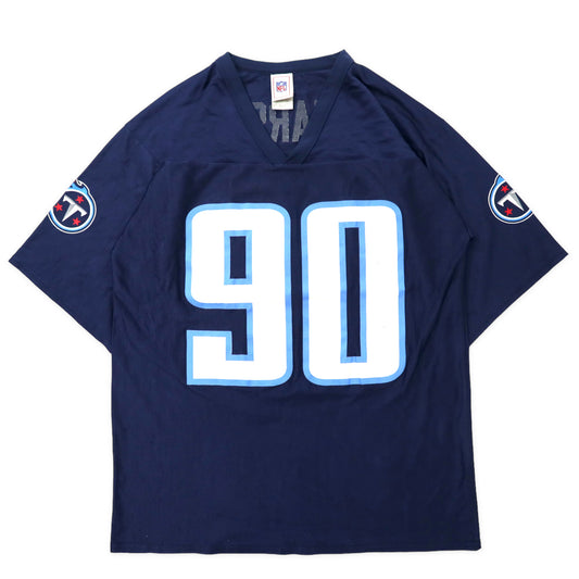 日本然リトテ-古着オンライン-NFL Tennessee Titans ゲームシャツ M ネイビー ポリエステル ナンバリング KEARSE-NFL Tennessee Titans Game Shirt M Navy Polyester Numbers Kearse