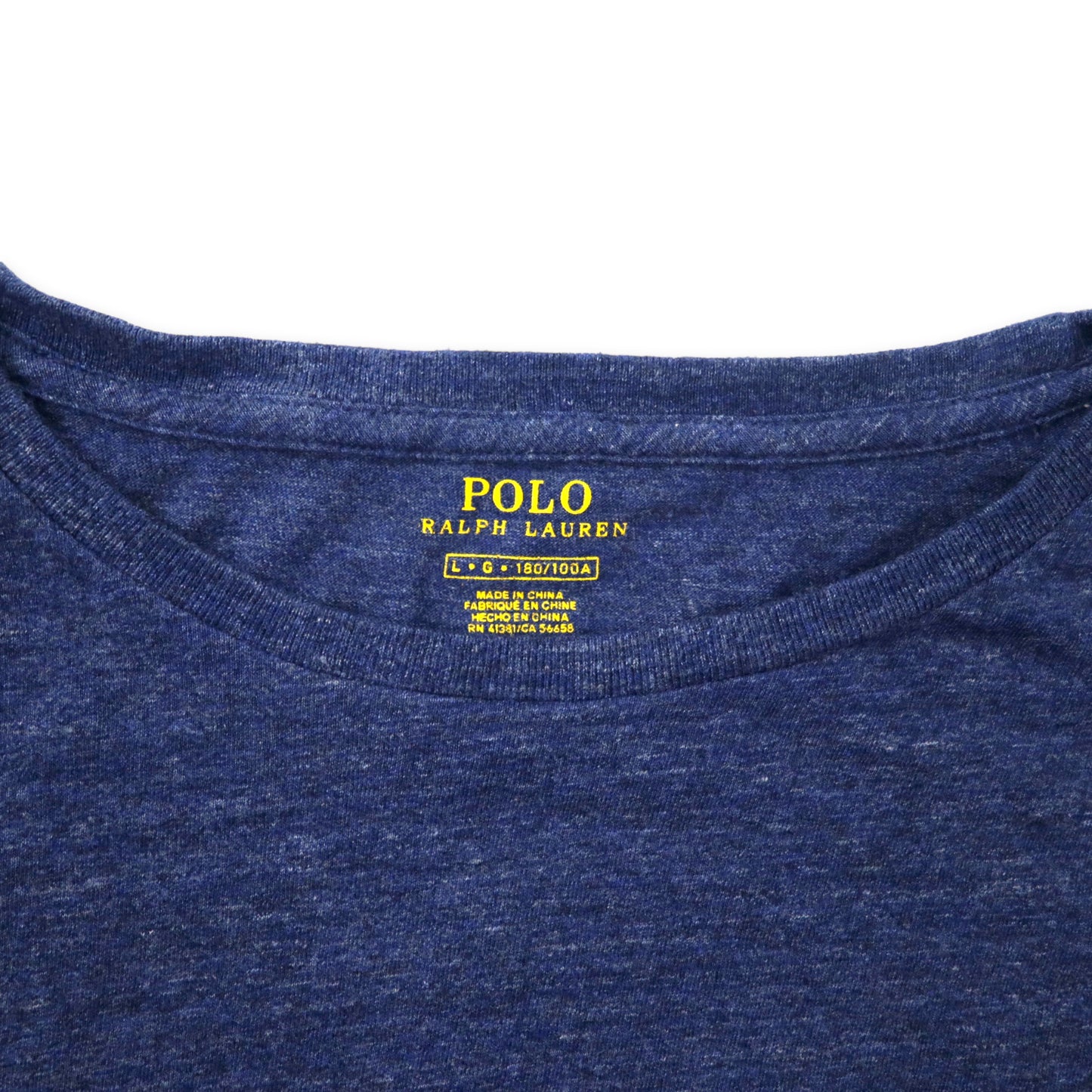 POLO RALPH LAUREN ロングスリーブ Tシャツ ロンT L ネイビー コットン スモールポニー刺繍