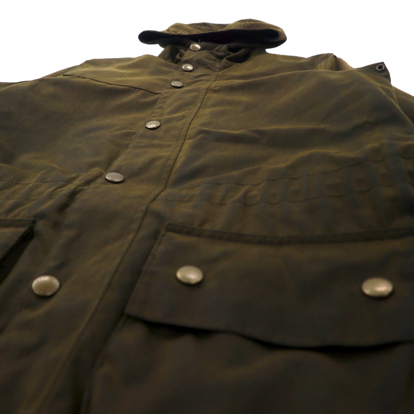 Barbour × ID URBAN RESEARCH × LOWPRO イギリス製 オイルドジャケット フーディー 36 ブラウン コットン ドローコード SLIM FIT DURHAM ダーハム 1102007