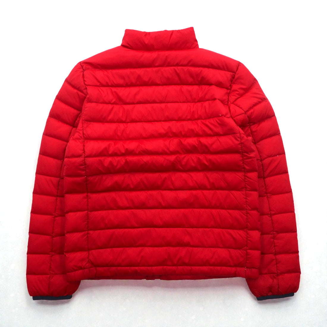 Polo Ralph Lauren Down Jacket L Red Nylon Zip Up Small Pony Embroidery