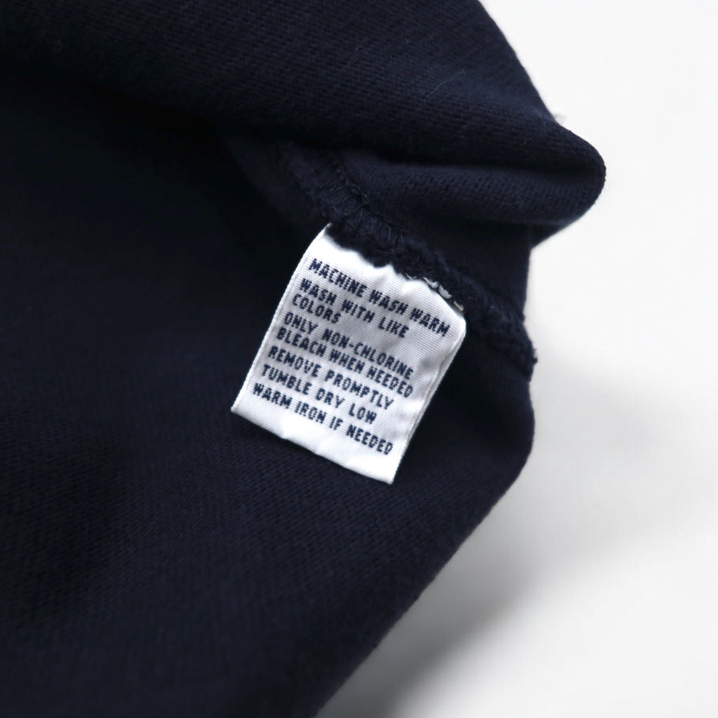 Polo by Ralph Lauren 90s Big Pony Embroidered Rugby Shirt XXL Navy Numbering Elbow Patch Made in Sri Lanka