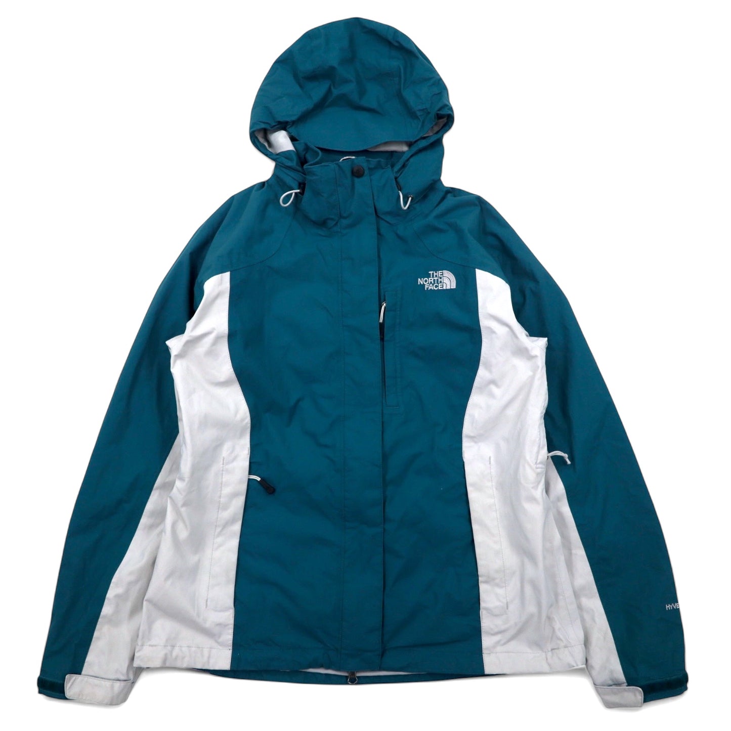 THE NORTH FACE マウンテンパーカー L ブルー ナイロン HYVENT 防水 透湿 ジップインジップ搭載 フード着脱式 ダブルジップ US規格