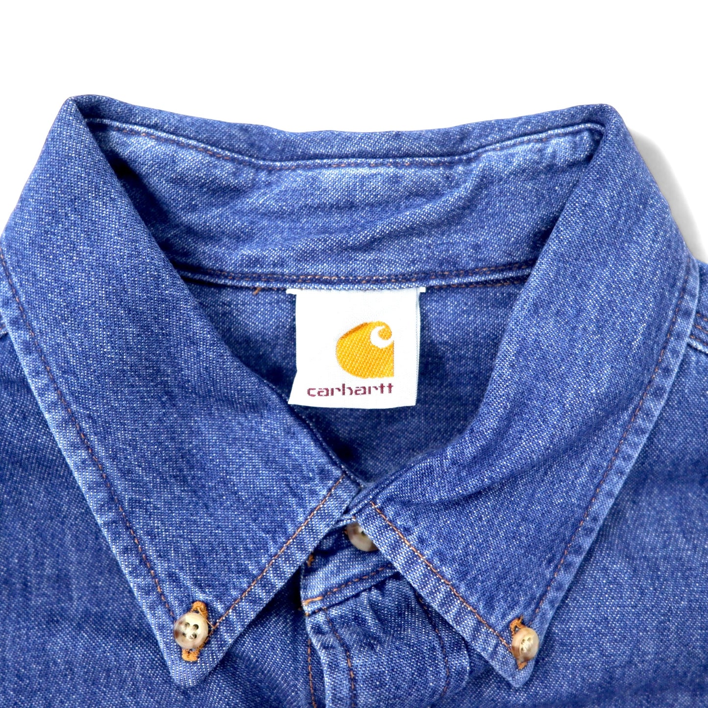 carhartt デニム ボタンダウンシャツ XL ブルー コットン ビッグサイズ