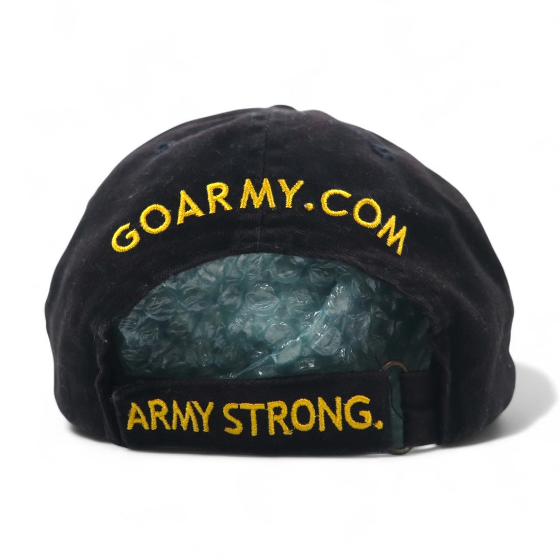 U.S.ARMY 米軍 バイカラー 6パネルキャップ FREE マジックテープ ブラック イエロー コットン