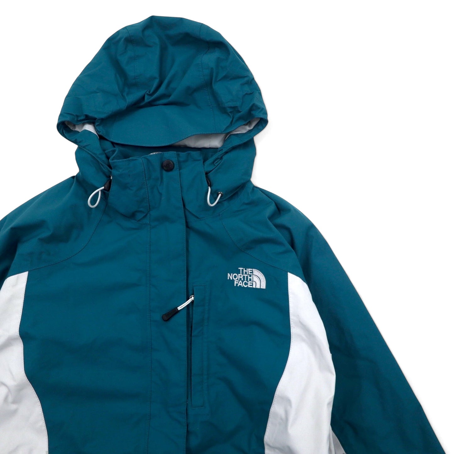 THE NORTH FACE マウンテンパーカー L ブルー ナイロン HYVENT 防水 透湿 ジップインジップ搭載 フード着脱式 ダブルジップ US規格