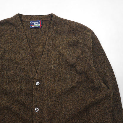 90s USA Vintage Knit Cardigan Cypress Links 90年代 USA製 ニット カーディガン L ブラウン アクリル