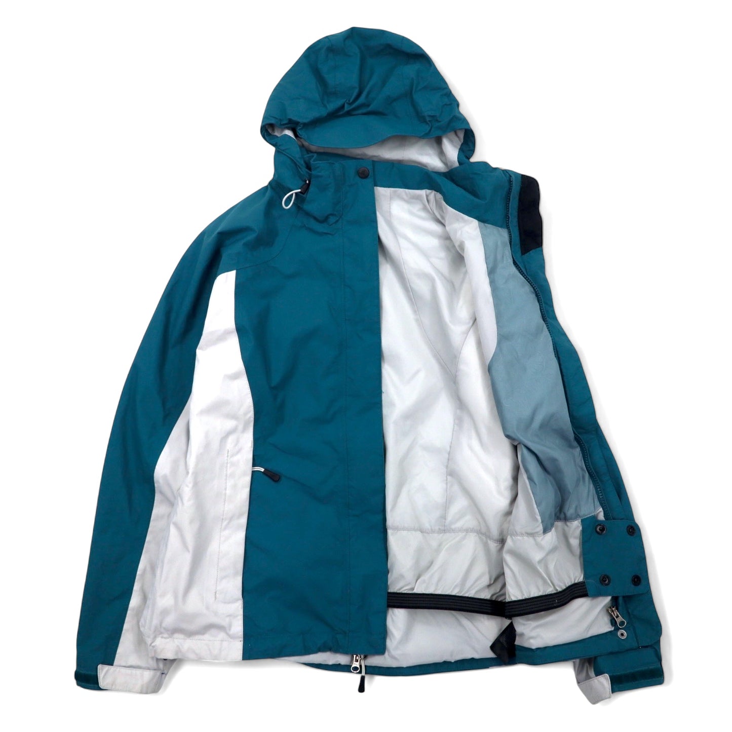 THE NORTH FACE マウンテンパーカー L ブルー ナイロン HYVENT 防水 透湿 ジップインジップ搭載 フード着脱式 ダブルジップ US規格