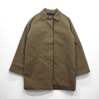 BURBERRY 英国製 90年代 ヴィンテージ 3WAY レイヤード ステンカラーコート M フーデッドベスト ヨーク 一枚袖 玉虫色 裏地ツイード イギリス製