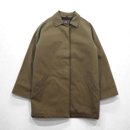 BURBERRY 英国製 90年代 ヴィンテージ 3WAY レイヤード ステンカラーコート M フーデッドベスト ヨーク 一枚袖 玉虫色 裏地ツイード イギリス製