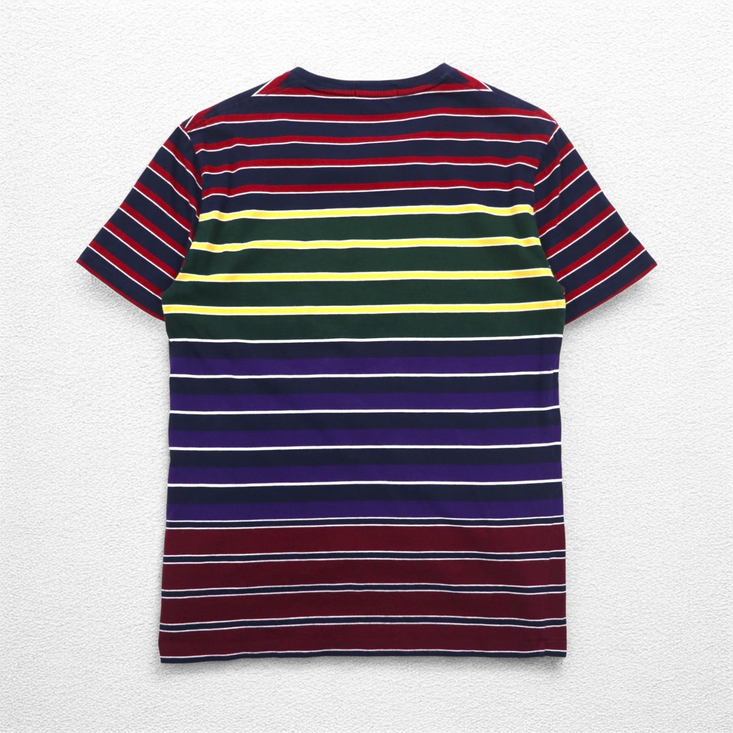 POLO RALPH LAUREN Multi-border Pocket T-shirt S Multi-color Cotton RLFC Logo Embroidery Made in Sri Lanka